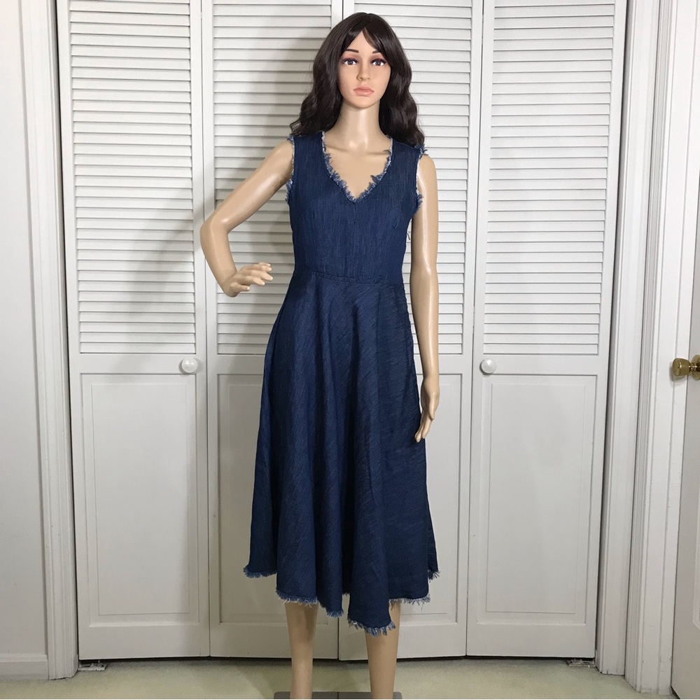 NWT Sisley Lightweight Denim Chambray Dress Size 4